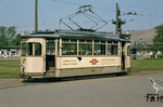 Der Tw 201 der Würzburger Straßenbahn auf dem Vorplatz des Hauptbahnhofs. Das 1927 in Gotha gebaute Fahrzeug gehörte bis 1956 der Straßenbahn Münster (dort Nr. 62), lief bis 1967 als Beiwagen 173 und blieb noch bis 1975 im Dienst.  (13.05.1973) <i>Foto: Dieter Junker</i>