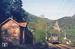 144 039 mit N 7354 (Lauda - Heidelberg) im Neckartal bei Zwingenberg.  (15.04.1981) <i>Foto: Joachim Bügel</i>