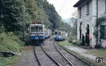 Überholung in Marone, auf halber Strecke zwischen der Schweiz-/italienischen Grenze (Centovallibahn) und der Endstation Domodossola auf der Società subalpina di imprese ferroviarie. (29.09.1992) <i>Foto: Ulrich Neumann</i>