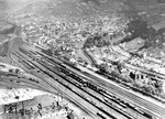 Luftaufnahme auf den Bahnhof Merzig an der Saar. (1932) <i>Foto: RVM</i>