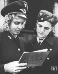 Diese jungen Damen wurden als Nachwuchskräfte bei der Berliner S-Bahn angeworben und vom Fotografen werbewirkam in Positur gestellt. (1942) <i>Foto: RVM (Ittenbach)</i>