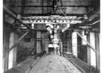 Abbohren der Stehbolzen eines Dampflokkessels in einem unbekannten RAW. (1934) <i>Foto: RVM</i>