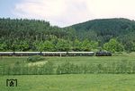 95 0027 mit Sonderzug D 24407 auf der Fahrt von Arnstadt nach Rottenbach. (28.05.1981) <i>Foto: Wolfgang Bügel</i>