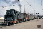 064 496 (Maschinenfabrik Esslingen, Baujahr 1940) wartet mit P 4760 nach Eppingen auf Ausfahrt in Heilbronn Hbf. (24.09.1969) <i>Foto: Robin Fell</i>
