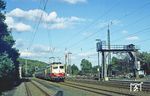 112 308 erreicht mit einem Nahverkehrszug den Bahnhof Gevelsberg an der heutigen S-Bahnstrecke Hagen - Schwelm. (16.05.1981) <i>Foto: Wolfgang Bügel</i>