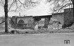 Behelfsmäßig wiederaufgebaute Siegbrücke im Ortsteil Büdenholz (Sieg abwärts fotografiert) bei Eitorf. (1948) <i>Foto: Fischer</i>