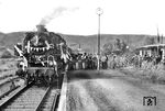 Ankunft des Eröffnungs-Sonderzuges mit 86 493 im Haltepunkt Blens.  (05.1950) <i>Foto: Fischer</i>