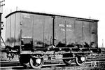 Der ungebremste gedeckte Güterwagen No. 1124 der Bergisch-Märkischen-Eisenbahngesellschaft (BME) für "36 Mann oder 6 Pferde". (1865) <i>Foto: RVM-Archiv</i>