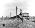 216 204 mit einem Güterzug aus Gerstungen an der deutsch-deutschen Grenze bei Obersuhl. (02.06.1973) <i>Foto: Johannes Glöckner</i>