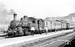 FS 981.007 mit einem Kurswagenzug im Bahnhof Consenza. Die am 2. August 1915 eröffnete Zahnradstrecke nach Paola wurde am 28. April 1987 stillgelegt und durch eine neue, elektrifizierte Trasse ersetzt. (08.07.1973) <i>Foto: Johannes Glöckner</i>