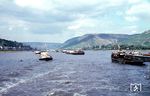 Lebhafter Schiffsverkehr auf dem Rhein bei Oberwesel. (09.09.1962) <i>Foto: Detlev Luckmann</i>