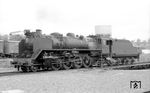 RENFE 141 F 2294 im Bw Badajoz im Südwesten Spaniens. Eine Lok der Reihe 141 F (141 F 2348) wurde auch am 23. Juni 1975 als letzte Dampflokomotive der RENFE außer Dienst gestellt. (17.07.1973) <i>Foto: Johannes Glöckner</i>