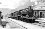 CP 285 (Henschel, Baujahr 1910) mit einem Personenzug nach Barca d´Alva im Bahnhof Tua.  (19.07.1973) <i>Foto: Johannes Glöckner</i>
