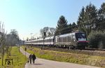 MRCE ES 64 U2-024 (182 524) mit RB 74361 nach Wuppertal-Oberbarmen unterwegs zwischen Solingen und Haan. (17.03.2016) <i>Foto: Joachim Bügel</i>