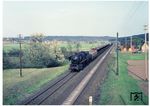 50 3049 (Bw Nürnberg Rbf) vor Dg 6716 in der Nähe des Hp Lengenfeld, westlich von Ansbach, auf dem Weg nach Crailsheim. (20.04.1968) <i>Foto: Heinz Hangarter</i>