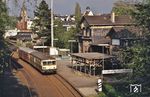 815 721 mit einem 515 im Bahnhof Wuppertal-Ottenbruch auf der Wuppertaler Nordbahn, die am 27.09.1991 stillgelegt wurde. (15.05.1985) <i>Foto: Peter Schiffer</i>