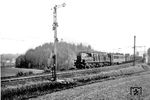 EG 572 a/b (spätere E 92 72) mit einem Meßzug am Boberviadukt bei Hirschberg (Schlesien). (1924) <i>Foto: RVM</i>