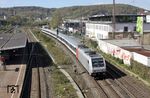 Mittlerweile hat RB 24465 mit Railpool 185 679 Wuppertal erreicht und wird bald in Wuppertal Hbf einfahren. (20.04.2016) <i>Foto: Wolfgang Bügel</i>