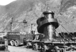 Im 2. Weltkrieg benutzte die deutsche Wehrmacht die Culemeyer-Straßenroller auch zum Transport von schweren Militärteilen. Vermutlich handelt es sich hier um Teile für ein Wasserkraftwerk in Norwegen. (1940) <i>Foto: RVM</i>