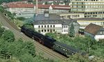 044 195 und 01 1061 haben mit dem Sonderzug aus Braunschweig die alte Kaiserstadt Goslar erreicht. (08.06.1975) <i>Foto: Prof. Dr. Willi Hager</i>