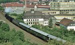 Nachschuss auf den Sonderzug mit 044 195 und 01 1061 in Goslar. (08.06.1975) <i>Foto: Prof. Dr. Willi Hager</i>