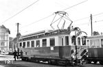 Triebwagen Nr. 1 (Baujahr 1931) der St. Gallen - Gais - Appenzell - Altstätten-Bahn (SGA) im Bahnhof Gais. (10.1953) <i>Foto: Kurt Eckert</i>