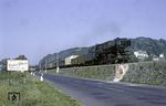 50 1414 vom Bw Oberlahnstein mit einem Güterzug auf der rechten Rheinstrecke bei Leubsdorf. (28.09.1959) <i>Foto: Brian Bittner</i>