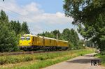 Der Gleismeßtriebzug GMTZ 725 101 der DB Netz AG (Baujahr 2014) als NbZ 91540 (Hagen Hbf - Köln-Ehrenfeld) bei Solingen. (09.06.2016) <i>Foto: Joachim Bügel</i>