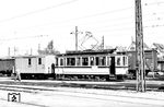 Triebwagen 127 (Herbrand & Co, Köln, Baujahr 1912) mit Beiwagen 3001 der Filderbahn in Möhringen. (07.1956) <i>Foto: Kurt Eckert</i>