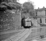 KAE VT 2 am 55 m langen Altenaer Tunnel zwischen Mittlere Brücke und Steinerne Brücke. (27.05.1961) <i>Foto: Detlev Luckmann</i>