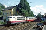 103 128 mit IC 528 "Drachenfels" in Wetter auf dem Weg nach Hannover. (28.08.1982) <i>Foto: Wolfgang Bügel</i>
