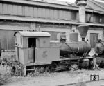 Die bereits abgestellte Lok 10 der Braunkohlen- und Brikett-Industrie AG (BUBIAG) in Frielendorf im nördlichen Hessen. (08.09.1966) <i>Foto: Detlev Luckmann</i>