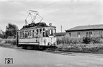 Tw 31 der Herkulesbahn, einer meterspurigen Kleinbahn, die zwischen 1902 und 1966 im Kasseler Stadtgebiet und der Bergstation am Herkules auf etwa 490 m Höhe verkehrte. (08.1956) <i>Foto: Kurt Eckert</i>