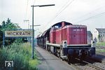290 393 (Bw Krefeld) mit einem kurzen Übergabezug in Wickrath. (08.06.1983) <i>Foto: Wolfgang Bügel</i>