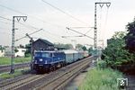 Ausfahrt des Dsts 88618 mit 110 429 in Wickrath. (08.06.1983) <i>Foto: Wolfgang Bügel</i>