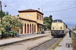 OSE 414 (ex 221 129) im Bahnhof Elefsis nahe Athen. (29.05.1990) <i>Foto: Manfred Kantel</i>