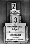 Zuglauf- und Klassenschilder im Wagen "019 427 Mainz". (1956) <i>Foto: Bustorff</i>