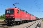 143 360 und 143 321 mit EZ 51635 nach Seddin im Bahnhof Leipzig-Engelsdorf. (24.08.2016) <i>Foto: Andreas Höfig</i>