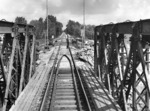 Wiederhergestellte Dnjeprbrücke an der Strecke Kiew - Poltawa. (1942) <i>Foto: RVM (Ittenbach)</i>