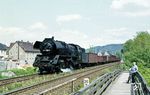 41 1150 fährt mit einem Nahgüterzug nach Saalfeld durch Rothenstein, südlich von Jena. (25.04.1983) <i>Foto: Wolfgang Bügel</i>