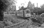 Tw 7301 (ex Tw 6301, Talbot/AEG, Baujahr 1927) in der Wendeschleife an der Endstation der Linie 12 in Vaals. (22.06.1958) <i>Foto: Gerd Wolff</i>