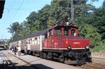 Die ursprünglich von der Lokalbahn Aktien-Gesellschaft (LAG) München beschaffte 169 003-1 (E 69 03) auf der Strecke Murnau - Oberammergau im Kreuzungsbahnhof Bad Kohlgrub. (06.10.1973) <i>Foto: Peter Schiffer</i>