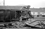 Das Ergebnis eines Güterzugunfalls im Bahnhof Heppenheim. (22.10.1961) <i>Foto: Helmut Röth *</i>