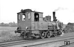 BOE 330, die von 1901 bis 1960 in Dienst war, davon 11 Jahre bei der Bremervörde-Osterholzer Eisenbahn, im Bahnhof Gnarrenburg. (21.08.1958) <i>Foto: Gerd Wolff</i>
