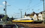403 001/002 fährt als LH 1005 nach Frankfurt durch den Bahnhof Remagen. (22.10.1983) <i>Foto: Wolfgang Bügel</i>