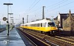 403 004/003 als LH 1005 nach Frankfurt-Flughafen in Düsseldorf-Oberbilk. (27.01.1984) <i>Foto: Wolfgang Bügel</i>