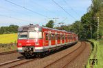 420 435 und 420 413 als S 31894 (Wuppertal-Vohwinkel - Langenfeld/Rhld) bei Hochdahl-Millrath. (17.05.2017) <i>Foto: Joachim Bügel</i>