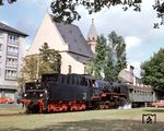 Mehrfach im Jahr veranstaltet auch heute noch der Verein „Historische Eisenbahn Frankfurt e.V." mit einer Dampflok Fahrten auf der Strecke der alten Hafenbahn entlang des Mainufers. Seit 1978 wurde hier auch die ehemalige ÖBB 50 685 eingesetzt. (15.09.1979) <i>Foto: Johannes Glöckner</i>