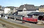 212 320 mit Wendezug N 6117 nach Letmathe im Bahnhof Westig. (27.04.1984) <i>Foto: Wolfgang Bügel</i>