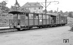 C4-Wagen Nr. 72 und 77 der Albtalbahn in Ittersbach. (11.06.1959) <i>Foto: Gerd Wolff</i>